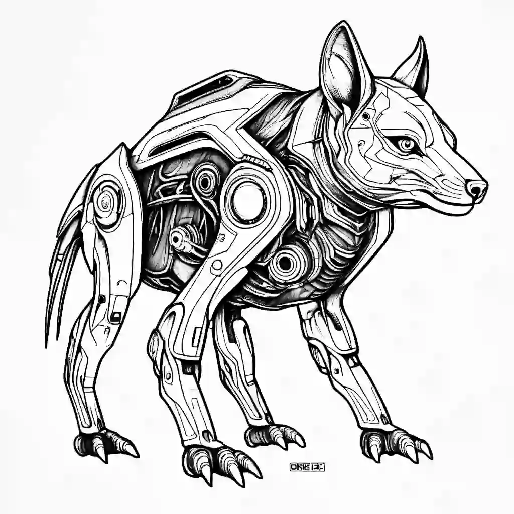 Cybernetic Animals coloring pages